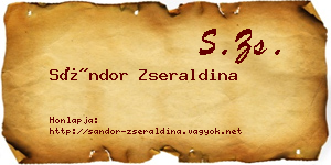Sándor Zseraldina névjegykártya